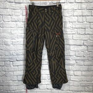 Burton snowboard pants dryride "the white collection" XS black & military green